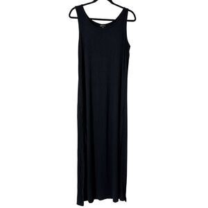 Coco + Carmen Women’s Black Tank Two Slits Lightweight Maxi Dress Small/Medium